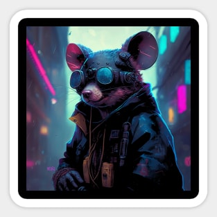 Cyberpunk Mouse Sticker